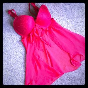 Victoria’s Secret Red Lace Babydoll Size 34D